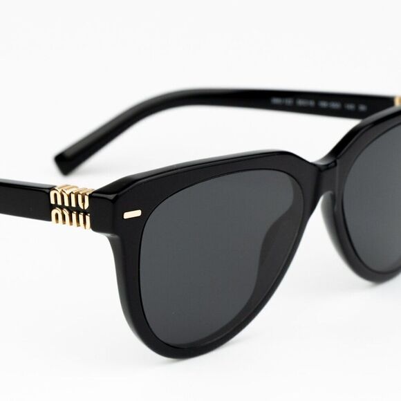 NEW Miu Miu MU12ZS 16K5S0 Black Grey Phantos Unisex Sunglasses 0MU 12ZS